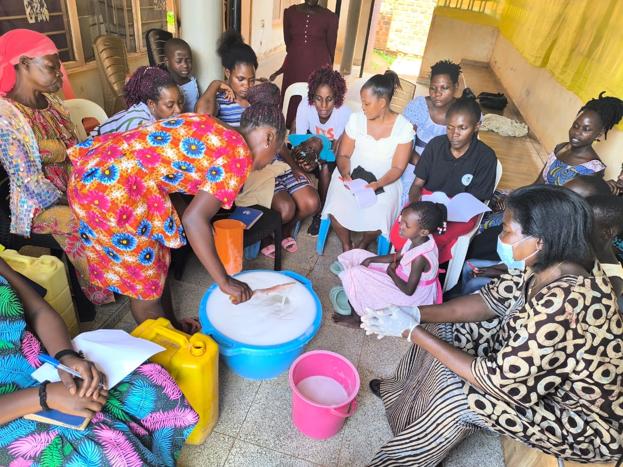 A facilitator leading a practical skills session